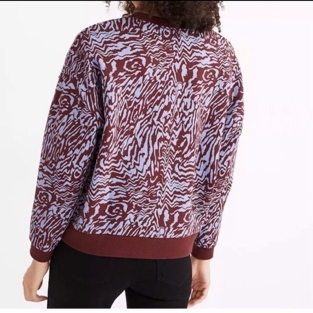 Madewell Maroon and White Crewneck Sweater - Picture 5 of 6